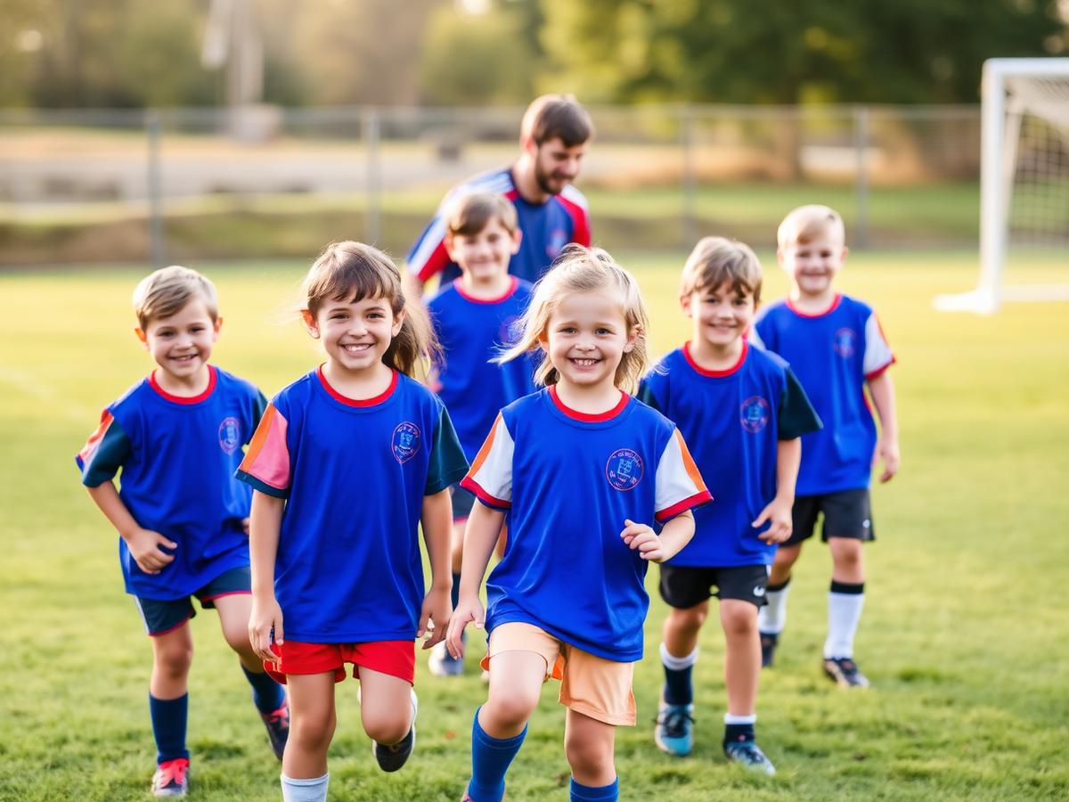 Young grassroots players running during a ProStars FC session